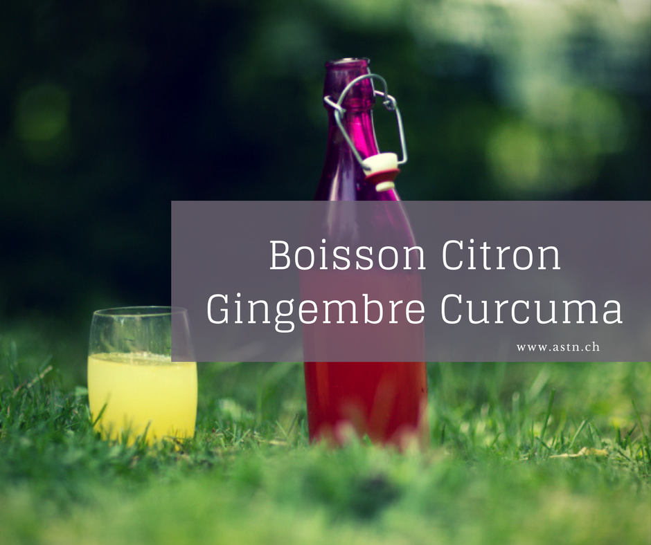 Boisson citron gingembre curcuma pour l'été